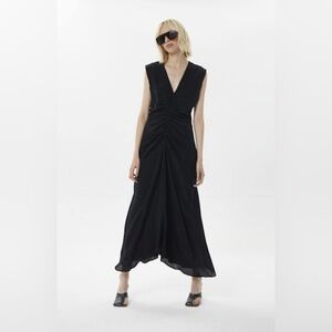 Maria Cher BLACK CERVINO TORA LONG DRESS size small regular fit party dress